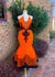 Xhosa dress in Orange with lace accents