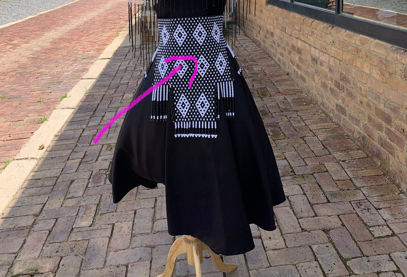 Apron in Black and White and Black and Gold