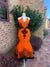 Xhosa dress in Orange with lace accents