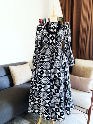 Timeless Dress by Ada in Black and white. Dress only