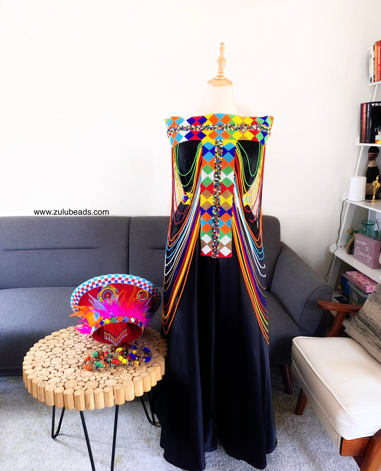 Multicolor Beaded hat and body beads set