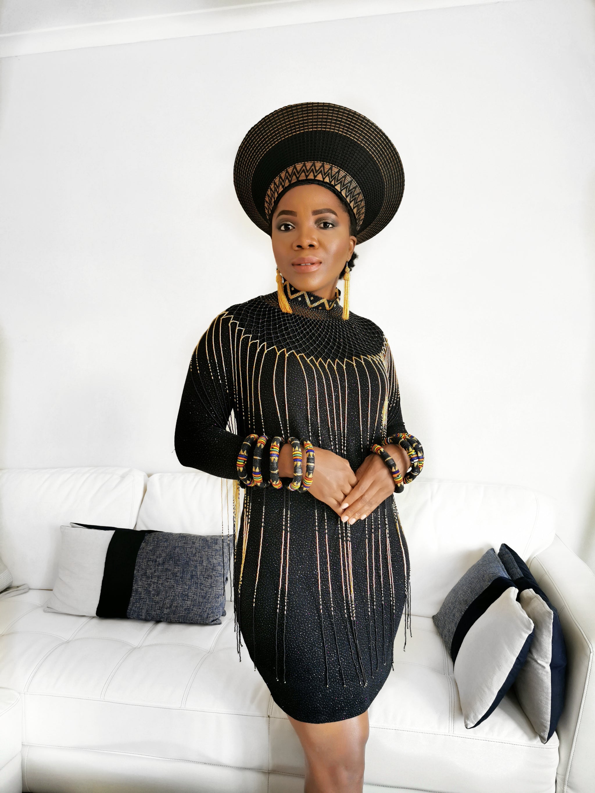 Zulu Traditional Accessories Black Dress With African Accessories Black Dress With Zulu Traditional Accessories Attire Black Zulu Traditional Accessories Black Dress With African Accessories Black Dress With Zulu Traditional Accessories Attire Black