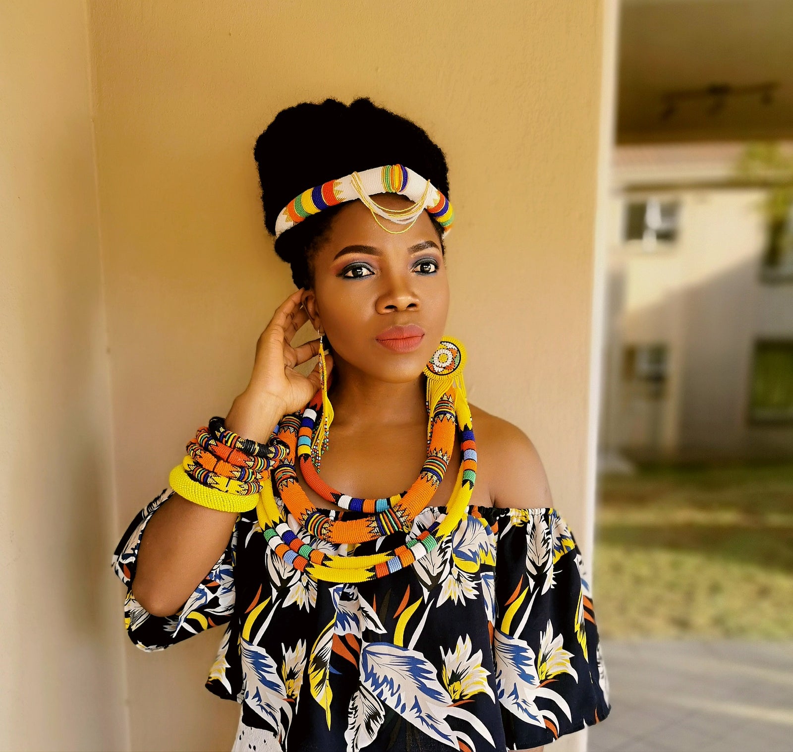 Combo Deal of Headband, 5 necklaces, 5 bangles and a pair of earrings