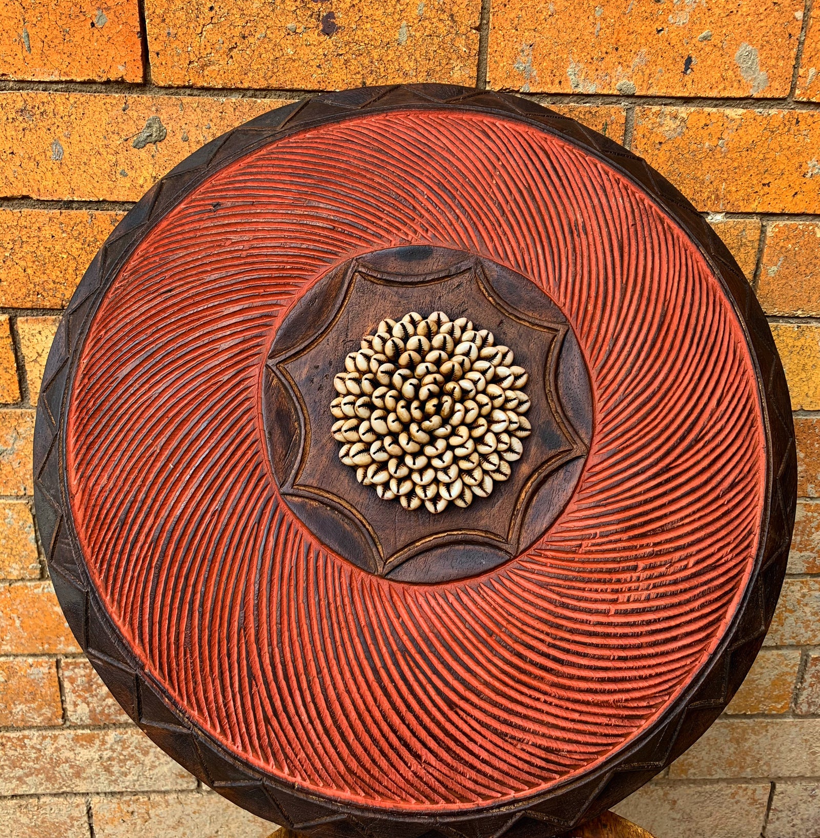 Medium Wooden Shield with cowries