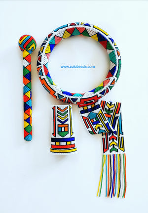 Ndebele Neckring And Tie Combo.