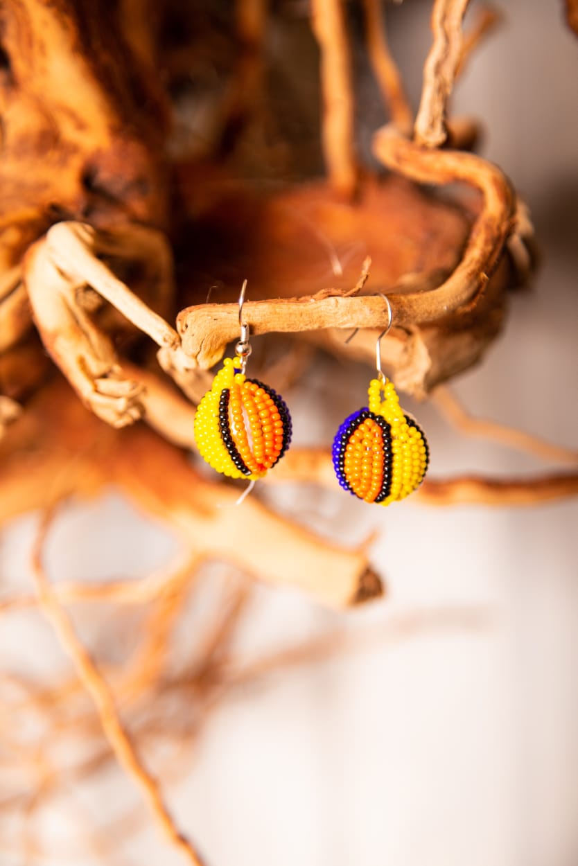 Zulu Beaded Earrings In Size Small (Pattern 5)