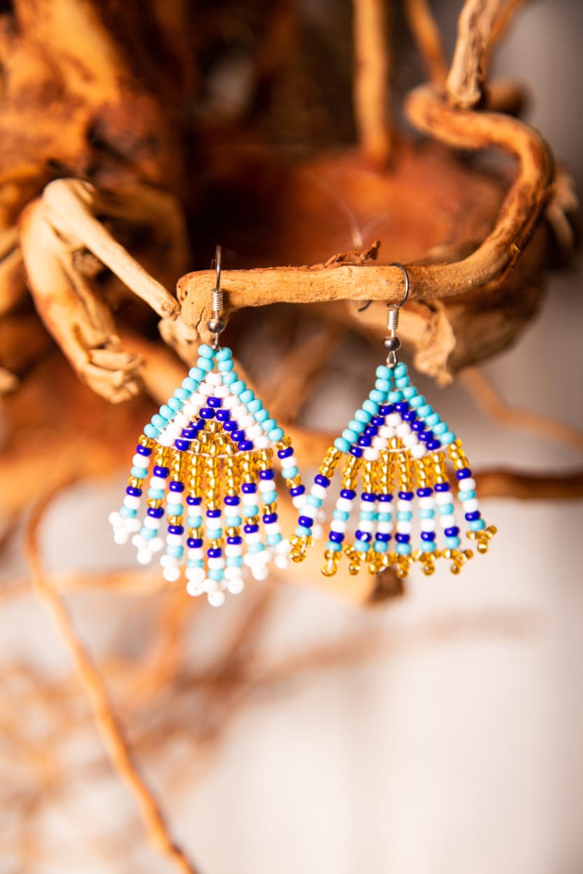 Zulu Beaded Earrings In Size Small (Pattern 7)