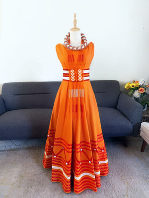 Xhosa dress and necklace set