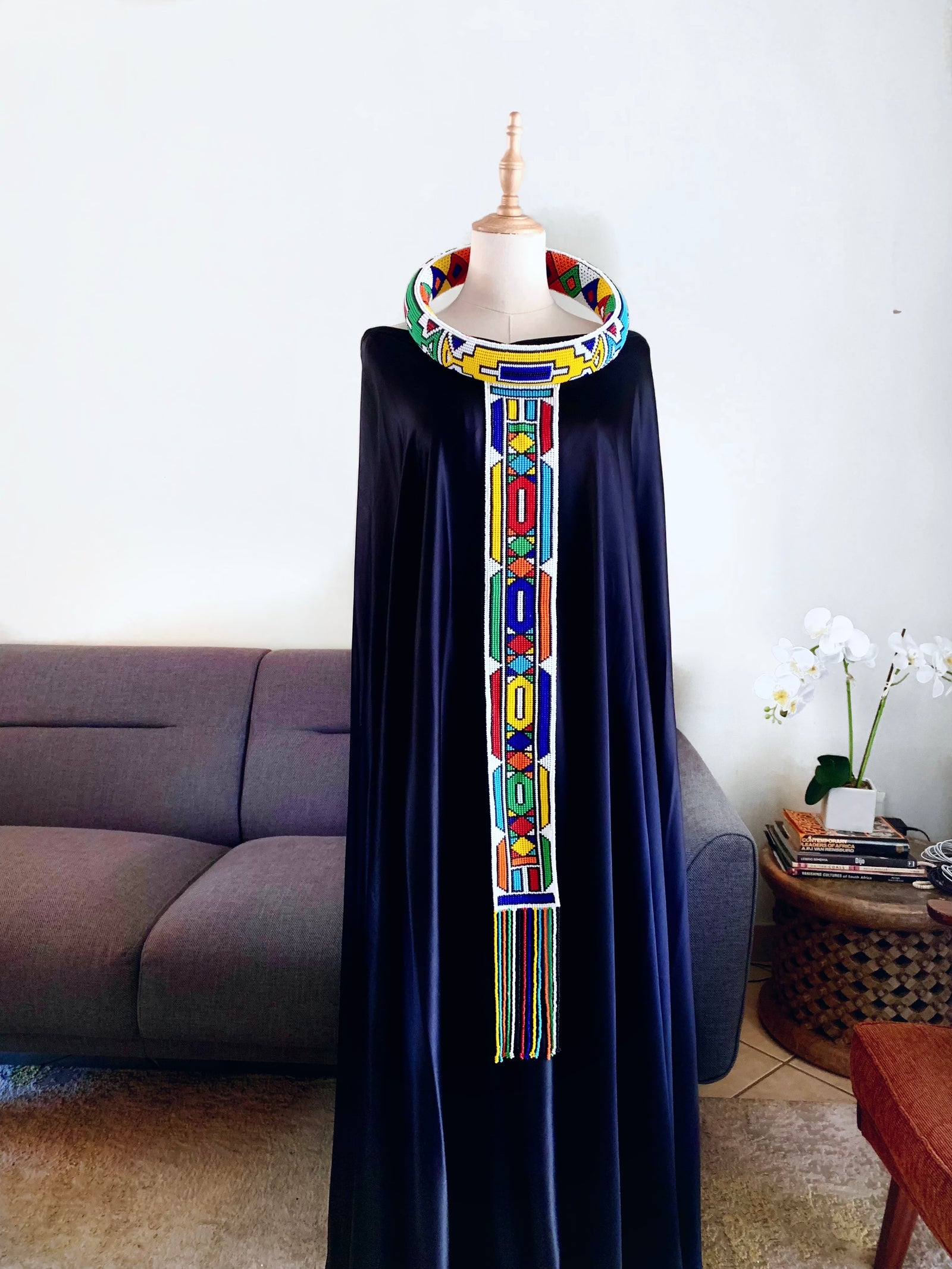 Ndebele Neckring And Tie Combo.