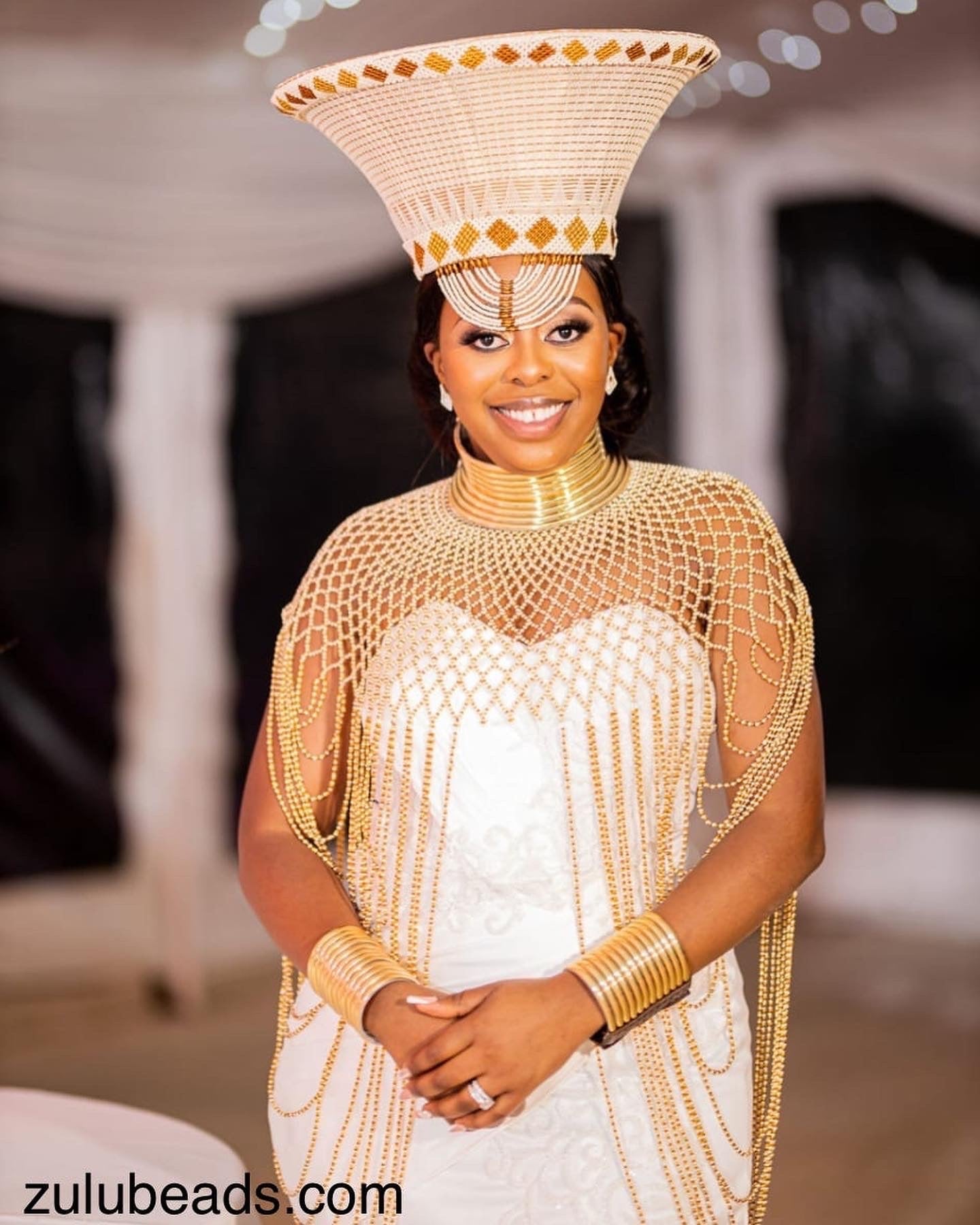 Ivory, gold and Caramel bridal set